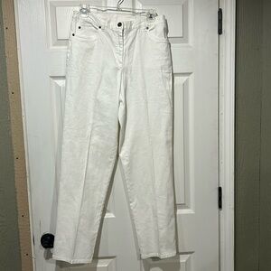 Ruby Rd. White Straight Leg Denim Pants Size 8